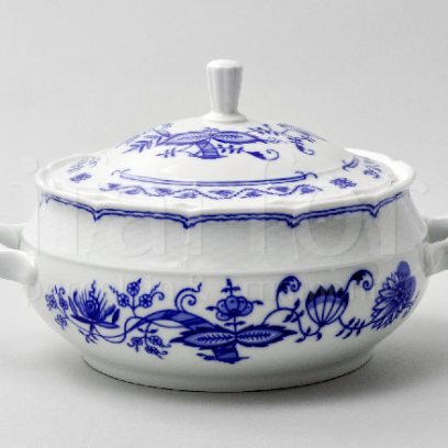 Супница и крышка «Луковичный узор. Синий лук»