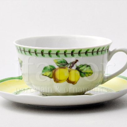 Чашка с блюдцем чайная Летний сад 1/2 Роза