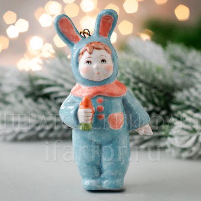 Елочная игрушка Малыш Зайка