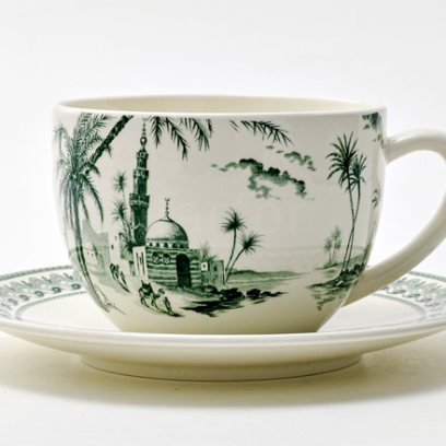 Чашка с блюдцем чайная VUE ORIENT DEPAREILLEES 1/2 GIEN Шампань