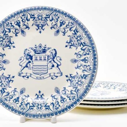 Набор тарелок столовый «BLASON DEPAREILLEES BLEU» Форма: GIEN Шампань. Фаянс. 232 мм.