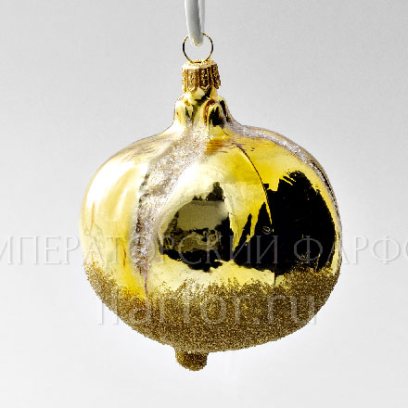 Елочная игрушка «Ягоды и фрукты. Гранат золотой»