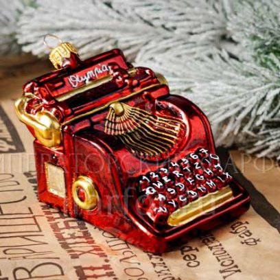 Елочная игрушка «Ретро Техника. Пишущая машинка»