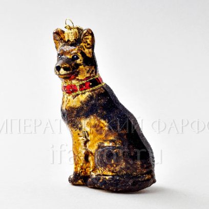 Елочная игрушка в подарочной коробке 210х130мм Восточноевропейская овчарка