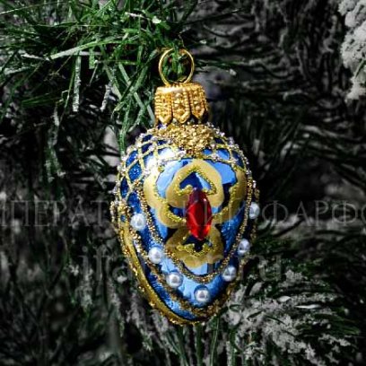 Елочная игрушка Яйцо Фаберже малое