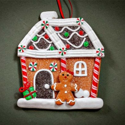 Елочная игрушка «Пряничный домик 1»
