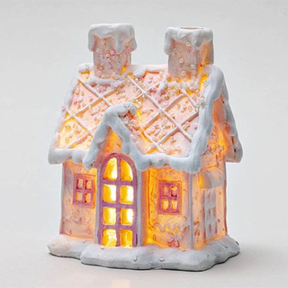 Новогоднее украшение «Светящийся пряничный домик 1 LED»