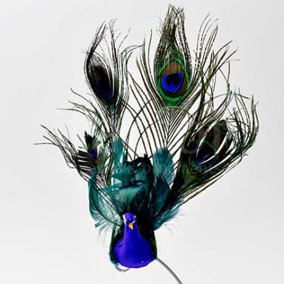 Елочная игрушка Павлин с раскрытым хвостом