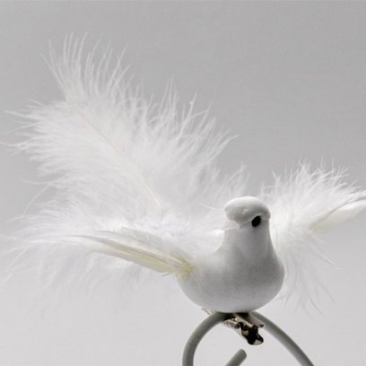 Елочная игрушка «Голубь на прищепке 2»