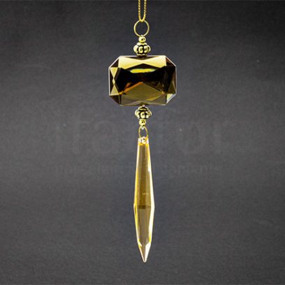 Елочная игрушка Ювелирная подвеска золотистая 2