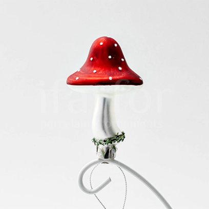 Елочная игрушка Грибы. Мухомор на прищепке