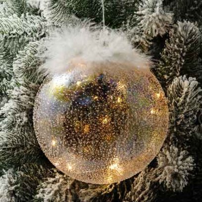 Елочная игрушка Светящийся шар 15LED