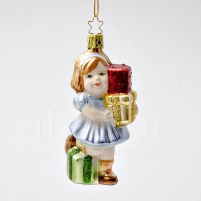 Елочная игрушка Невинные сердца. Девочка с подарками