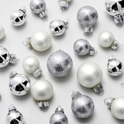 Набор елочных игрушек Морозное серебро Шар