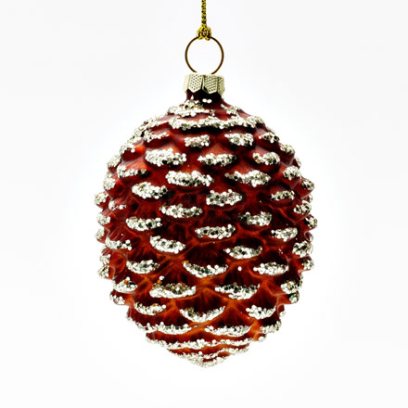 Елочная игрушка «Шишка красная»