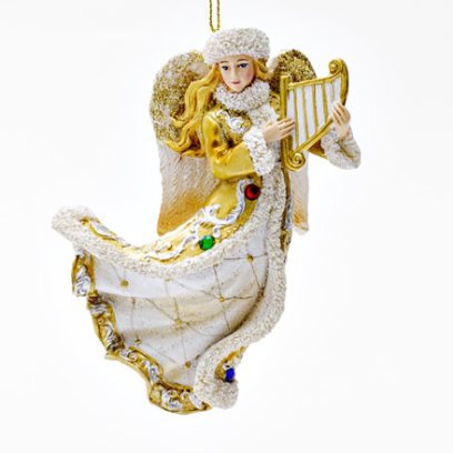 Елочная игрушка Ангел с лирой