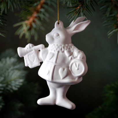 Елочная игрушка «Белый Кролик»