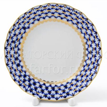Тарелка мелкая Кобальтовая сетка