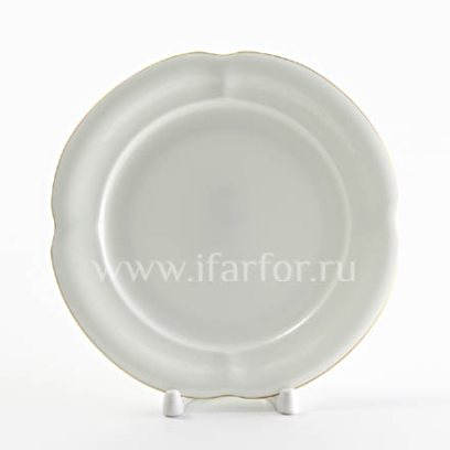 Тарелка десертная «Золотая лента» Костяной фарфор. 180 мм.