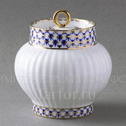 Сахарница Кобальтовая сетка Волна
