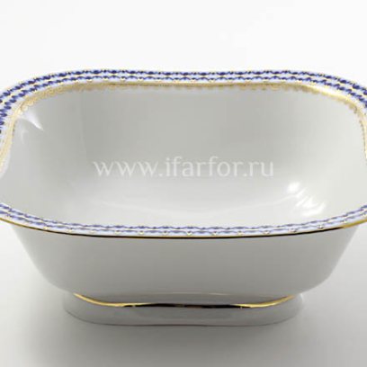 Салатник 2 порц. квадр. «Кобальтовая сетка»