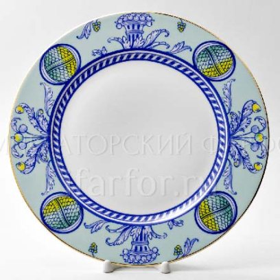 Тарелка мелкая «Юлия Высоцкая. Azzurro» Твердый фарфор. 270 мм.