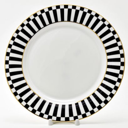 Тарелка плоская «Да и нет (черный)»