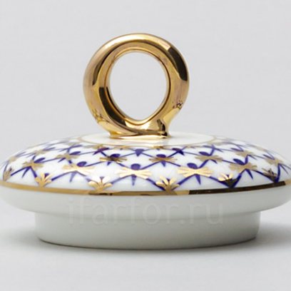 Крышка к сахарнице Кобальтовая сетка Волна