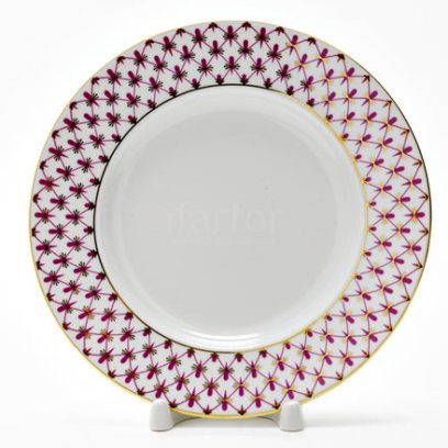 Тарелка мелкая «Сетка-блюз 2» Твердый фарфор. 180 мм.