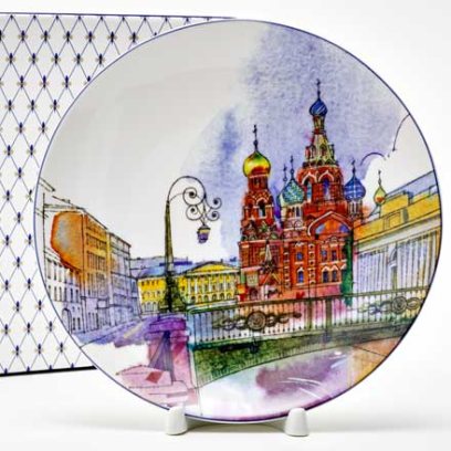 Тарелка декоративная Санкт-Петербург. Итальянский мост