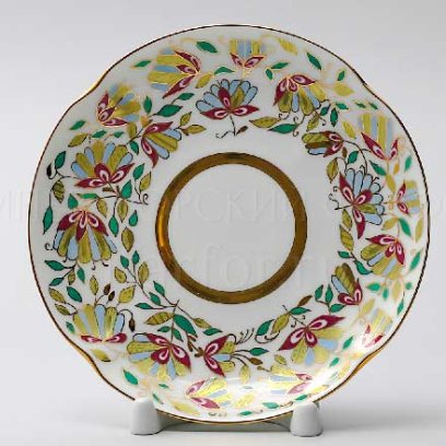 Блюдце чайное «Розовые цветы»