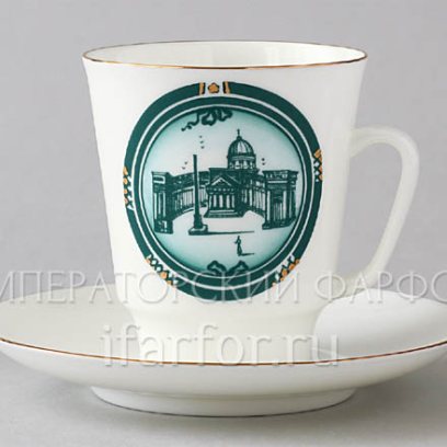 Чашка с блюдцем кофейная «Виды Санкт-Петербурга 1» 1/2