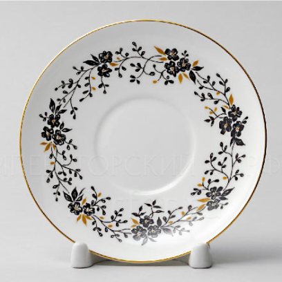 Блюдце чайное Тонкие веточки Волна