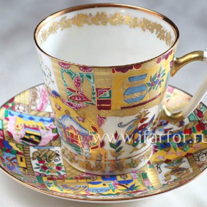 Чашка с блюдцем Сказка 1/2 Черный кофе