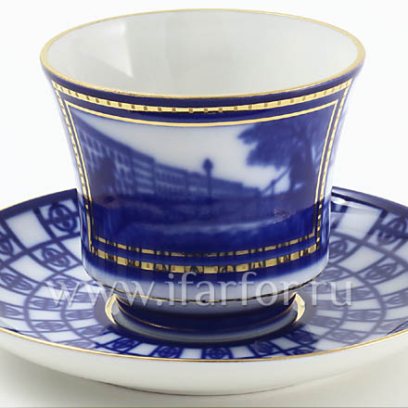 Чашка с блюдцем чайная «Львиный мостик» 1/2