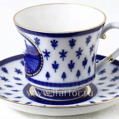 Чашка с блюдцем чайная «Верхне-Лебяжий мостик» 1/2