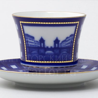 Чашка с блюдцем чайная «Старо-Калинкин мост» 1/2