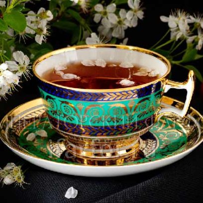 Чашка с блюдцем чайная «Золотой» 1/2