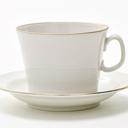 Чашка с блюдцем чайная «Золотая лента» 1/2