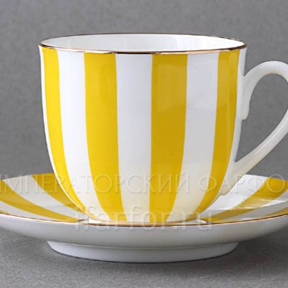 Чашка с блюдцем «Да и нет (желтый)» 1/2