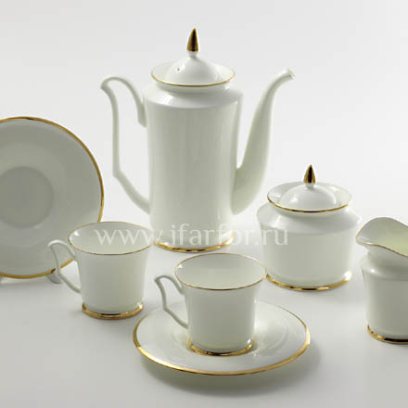 Сервиз кофейный Золотая лента 6/15 Юлия