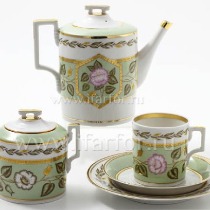 Сервиз чайный «Нефритовый фон» 6/20