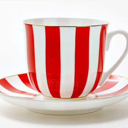 Чашка с блюдцем «Да и нет (красный)» 1/2