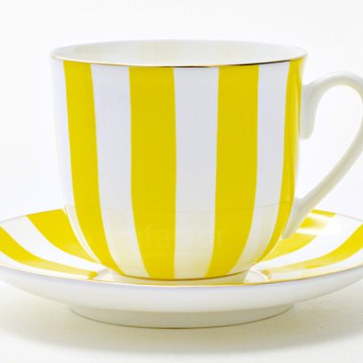 Чашка с блюдцем Да и нет (желтый) 1/2 Ландыш 2