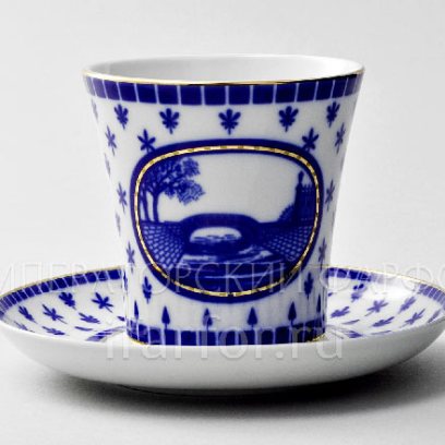 Бокал с блюдцем «Верхне-Лебяжий мостик» 1/2