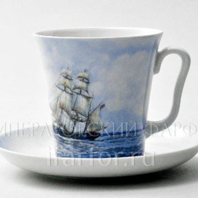 Бокал с блюдцем «Бриг 2»