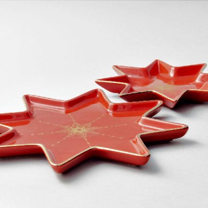 Набор тарелок в подарочной коробке «Скарлетт» 1/2 Форма: Звезда. Твердый фарфор. 200 мм.
