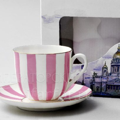 Чашка с блюдцем в подарочной коробке «Да и нет (светло-розовый)» 1/2