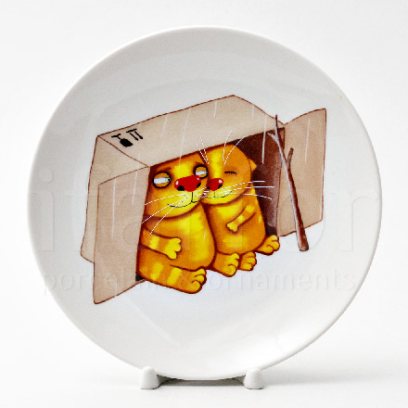 Декоративная тарелка в подарочной коробке Вася Ложкин. Рай в шалаше