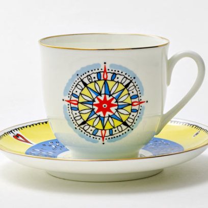 Чашка с блюдцем кофейная «Вега» 1/2